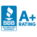 Better Business Bureau Accredited Business A+ rating badge